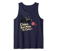 Chaos But Make It Cute Cat Yarn Lover Tank Top
