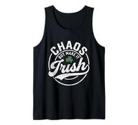 Chaos But Make It Irish Lucky Clover Tank Top