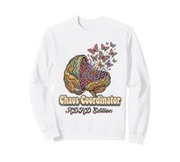Chaos Coordinator ADHD Edition Floral Brain Retro Sketch Sweatshirt