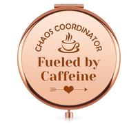 Chaos Coordinator Gifts Compact Mirror Thank You Gifts for Women Boss Coworker Manager Leaving Present Boss Lady Appreciation Gift Travel Makeup Mirrors Mother's Day Birthday Gift Ideas for Women