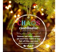 Chaos Coordinator Gifts,Thank You Gift for Women Boss Coworker Teacher Friend,Chaos Coordinator Christmas Crystal Hanging Ornament