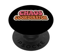Chaos Coordinator Womens Kindergarten School Teacher Funny PopSockets Adhesive PopGrip