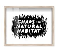 Chaos Core Shadowbox Print Fun Quotes by Art Remedy, Blonde Frame, 24 x 20