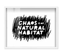 Chaos Core Shadowbox Print Fun Quotes by Art Remedy, White Frame, 30 x 24