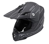 Chaos CS-1 Adult Motocross Crash Helmet (Matte Black, L (59-60cm))
