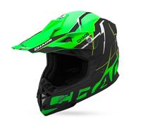 Chaos CS-1 Kids Motocross Crash Helmet - Viper Green L 51-52cm | Youth Off-Road Helmet with ECER 22.05 Safety Standard