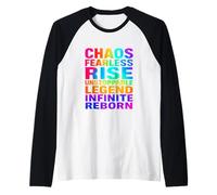 Chaos Fearless Rise Unstoppable Legend Infinite Reborn Gift Raglan Baseball Tee