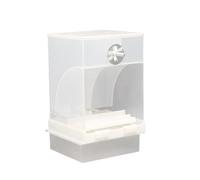 Chaos Free Bird Food Dispenser, Automatic Parrot Food Dispenser, Acrylic Food Container with Seat Bar - Parrot Food Container, Parrot Cage Accessories,