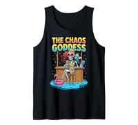 Chaos Goddess Funny Skeleton Women Summer Party Beach Tank Top