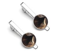 Chaos Greek Mythology Men's Tie Clips Necktie Bar Pinch Clip Set of 2 Formal Business Wedding Accessories