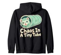 Chaos In A Tiny Tube Ferret Zip Hoodie
