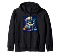 Chaos in the Lab with a Wacky Mad Scientist Style Zip Hoodie