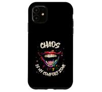 Chaos Is My Comfort Zone (Funny Statement & Clown Graphic) Case for iPhone 11