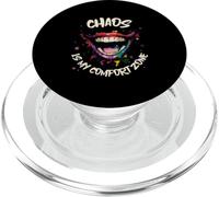 Chaos Is My Comfort Zone (Funny Statement & Clown Graphic) PopSockets PopGrip for MagSafe