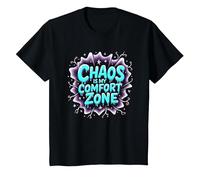 Chaos is My Comfort Zone I Love Mentally Unstable Women T-Shirt, Kids, Black, 2 Years