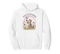 Chaos Is My Love Language Cute Kitten Cat Rainbow Pullover Hoodie