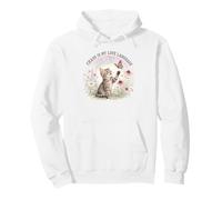 Chaos Is My Love Language Kitten Rainbow Floral Pullover Hoodie
