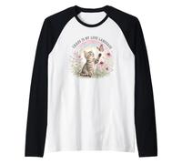 Chaos is My Love Language Kitten Rainbow Floral Raglan Baseball Tee
