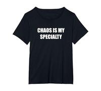 Chaos is My Specialty T-Shirt, Women's Plus, Black, 3X