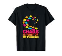 Chaos is Part of My Process | Colorful Spiral T-Shirt
