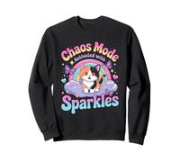 Chaos Mode Activated With Sparkles Fun Kitten Sweatshirt