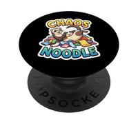 Chaos Noodle Funny Ferret Owner Pet Lover Quote Name Joke PopSockets Adhesive PopGrip