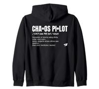 Chaos Pilot Definition - Funny Leader Project Manager Zip Hoodie