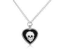 Chaos Skull Skeleton Ashes Necklace Dog Pet Urn Necklace Heart Cremation Jewelry with Fill Kit