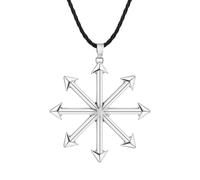 Chaos Star Magic Talisman Pendant Kabbalah Chaos Wheel Necklace Chaos Orb Pendant Chaos Symbol Satan Symbol Accessories