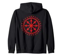 Chaos Star Runic Circle Occult Zip Hoodie