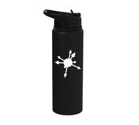 Chaos Star Sigil Occult Symbol Magic Distressed Chaos Magick Stainless Steel Insulated Water Bottle