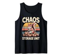 Chaos Storage Unit Funny Squirrel with Acorns Tank Top