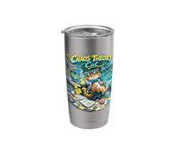 Chaos Theory Cat Design - Funny Nerd Science Cat Stainless Steel Insulated Tumbler