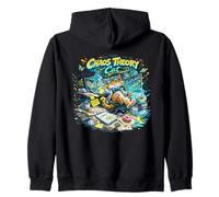 Chaos Theory Cat Design - Funny Nerd Science Cat Zip Hoodie