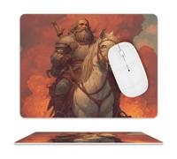 Chaos Warriors Horseman Leather Mouse Pad Portable | Non-Slip Desk Mat Home Office Game