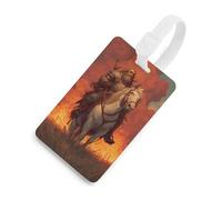 Chaos Warriors Horseman Luggage Tag Identify Labels Baggage Handbag Tags with Name Card for Travel