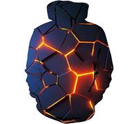 Chaos World Boy's or Girl's Hoodie Realistic 3D Print Sweatshirt Kids Long Sleeve Pocket Casual Pullover (00Turtle Crack,11-12 Years)