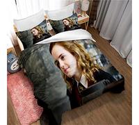 CHAOSE Duvet Cover Double Size Harry Potter Bedding Set 100% Cotton Bed Sets Reversible Quilt Covers with Pillowcases (Magician 01,Single(135x200cm))