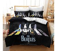 CHAOSE Duvet Cover Single Double, The Beatles, Reversible Bedding Set for Double Bed (Rock 02,Double(200x200cm))