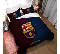 CHAOSE-UKB Duvet Cover Set for Kids Cartoon Football Team FC Barcelona, for Kids Girls Children's Home Textile Bedding (pattern 05,Double(200x200cm))