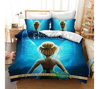 CHAOSE-UKB Duvet Cover, Tinker Bell, 3 Piece Quality Printed Microfiber Bedding Set, Modern Design with Softness Comfortable (Fantasy 06,Single(135x200cm))