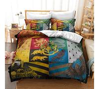 CHAOSE-UKB Thermal 100% Egyptian Cotton- Hotel Quality Bedding Sets Harry Potter, School of Magic Duvet Cover, Queen Size 3pcs (pattern 06,Double(200x200cm))