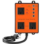 CHAOSEND Refrigerator Surge Protector, 3 Outlet Surge Protector for Time-Delayed Appliances, Protects Red