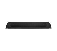 Chaosss Co 2U Brush Panel - High Capacity 19-Inch Rackmount Cable Management Pass-Through Heavy-Duty 1.5mm Steel Server Rack Wire Organizer, Black