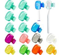 CHAOTEMAI Pack of 15 Electric Toothbrush Protective Caps, Electric Toothbrushes Accessories Covers, Portable Protective Clip for Toothbrush Head Covers, for Manual and Electric Toothbrushes, Azure