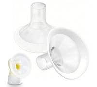 CHAOTEMAI Pack of 2 Silicone Breast Shields 27 mm Oval Reast Pump Accessories Soft for Breast Pump Electric Medela Breast Pumps PersonalFit Freestyle Maxflow Freestyle Flex Swing Maxi Connector