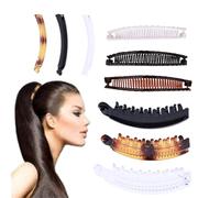 CHAOTEMAI Pack of 9 Banana Hair Clips, Banana Clips Thick Hair, Banana Clip Hair, Banana Clip, Hair Clip, Non-Slip Leopard Hair Clip, Hair Clips for Women and Girls, Thick Medium Hair (A)