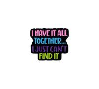 Chaotic ADHD Enamel Pin, I Have It All Together I Just Can’t Find It, Sarcastic Brain Fog Dark Humor Pin Brooch, Funny Adulting Humor Brooch Badge For Anxious Friend Coworker, Everyday Chaos