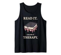 Chaotic Book Lover Unhinged Reader Dark Academia Humor Tank Top