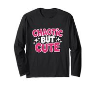 Chaotic But Cute Funny Pink Aesthetic Long Sleeve T-Shirt